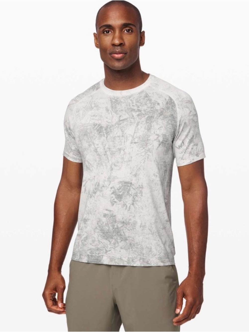 Lululemon Metal Vent Tech Shirt Mens M White Light Cast Athletic Running